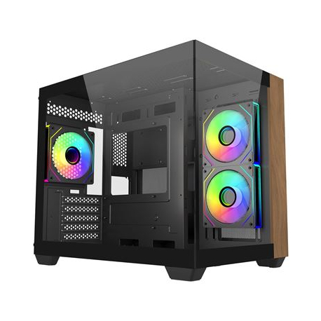 Cooler Master Elite 481 Wood Vidro Temperado Preto