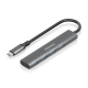 Hub USB-C ultrafino da Aisens - 1x USB 3.1 Gen1 + 4x USB 3.0 - Cabo de 15 cm - Cinza