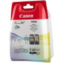 Pack de 2 Tinteiro Originais Canon PG510 Preto + CL511 Cor - 2970B010