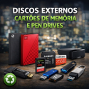 HDD EXTERNOS / PEN DRIVES / CARTOES MEMÓRIA